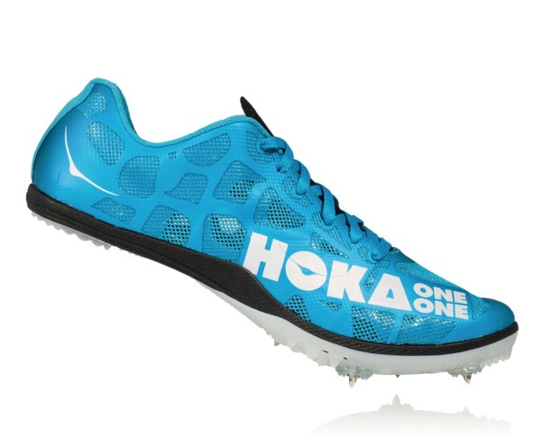 Hoka One One Rocket MD Mens UK - Blue / White Track Spikes - RQAZX1246